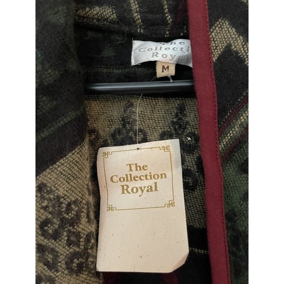 The Royal Collection Women's Colorful Maroon Aztec Open Front Cardigan Size Med - Picture 5 of 9